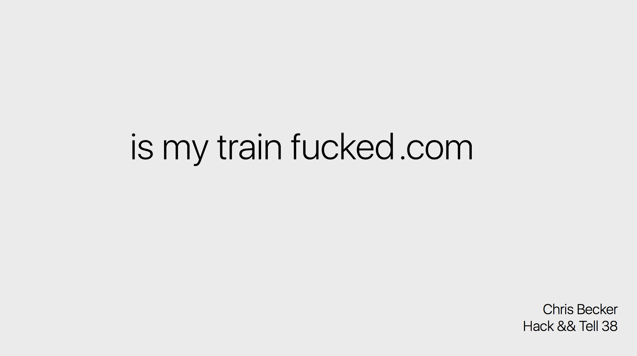 Is My Train Fucked PDF