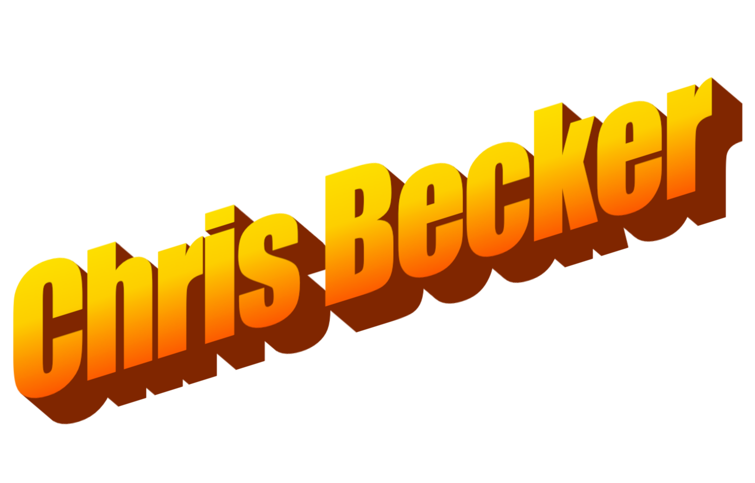 1998-style word art that says Chris Becker