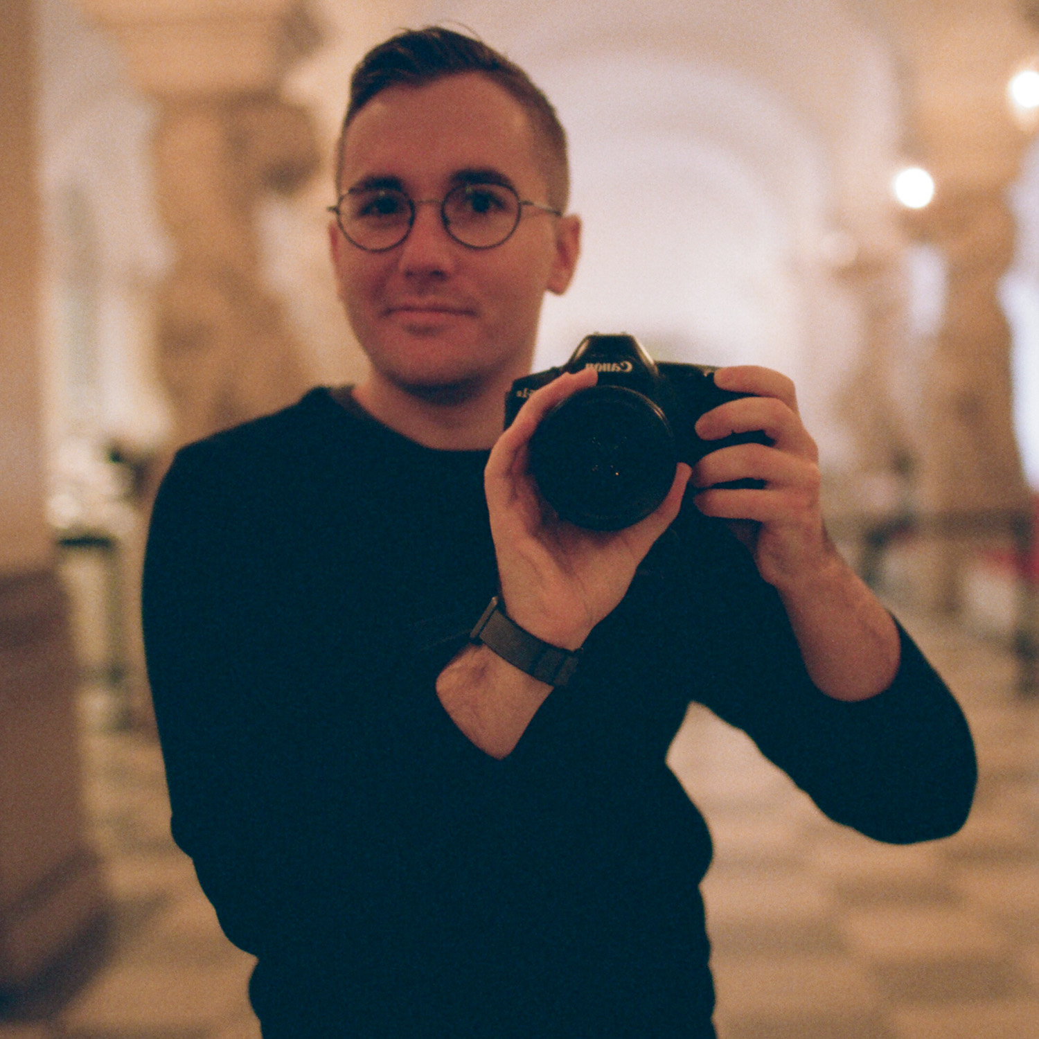 Color photograph of Chris Becker taken on film